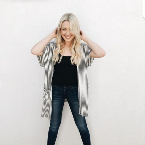 Carly Jean Los Angeles Sweaters - CJLA Sawyer short sleeve cardigan